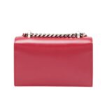 ALEXANDER MCQUEEN WOMANS THE BIKER MINI JEWELLED SATCHEL IN LIPSTICK RED