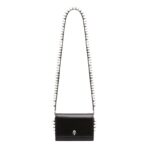 ALEXANDER MCQUEEN WOMANS THE BIKER SMALL SKULL BAG IN BLACK