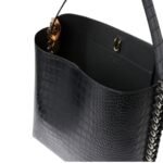 STELLA MCCARTNEY FRAYME CROC-EFFECT EMBOSSED TOTE BAG
