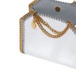 STELLA MCCARTNEY FALABELLA MIRRORED CHROME-FINISH TOTE BAG