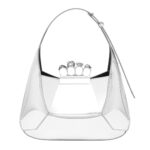 ALEXANDER MCQUEEN WOMENS THE JEWELLED HOBO BAG IN SILVER