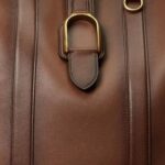 RALPH LAUREN WELINGTON BURNISHAD CALFSKIN TOTE