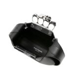 ALEXANDER MCQUEEN WOMENS THE JEWELLED HOBO MINI BAG IN BLACK