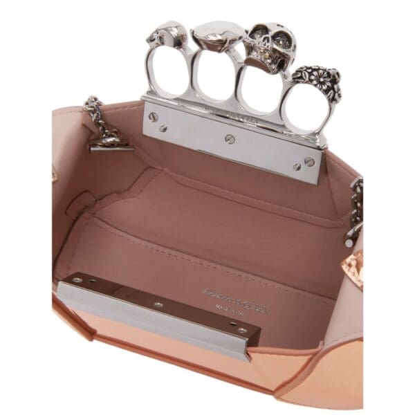 ALEXANDER MCQUEEN WOMENS THE JEWELLED HOBO MINI BAG IN LIGHT PINK