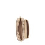 MCM SMALL AREN CROSSBODY IN MEGA LAUREL VISETOS BEIGE