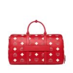 MCM OTTOMAR WEEKENDER BAG IN MAXI VISETOS CANDY RED