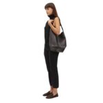 vLA GARCONNE THE ROW LARGE N/S PARK TOTE BLACK