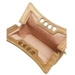 ALEXANDER MCQUEEN WOMENS THE MICRO PEAK BAG IN GOLD