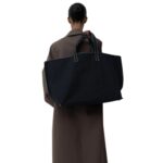 LA GARCONNE KASSL CANVAS TOTE — BLACK / OIL BORDEAUX