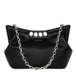 ALEXANDER MCQUEEN WOMENS THE PEAK BAG IN BLACK
