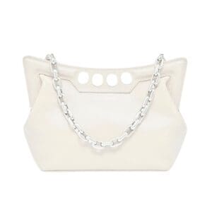ALEXANDER MCQUEEN WOMENS THE PEAK BAG SMALL IN SOFT LVORY