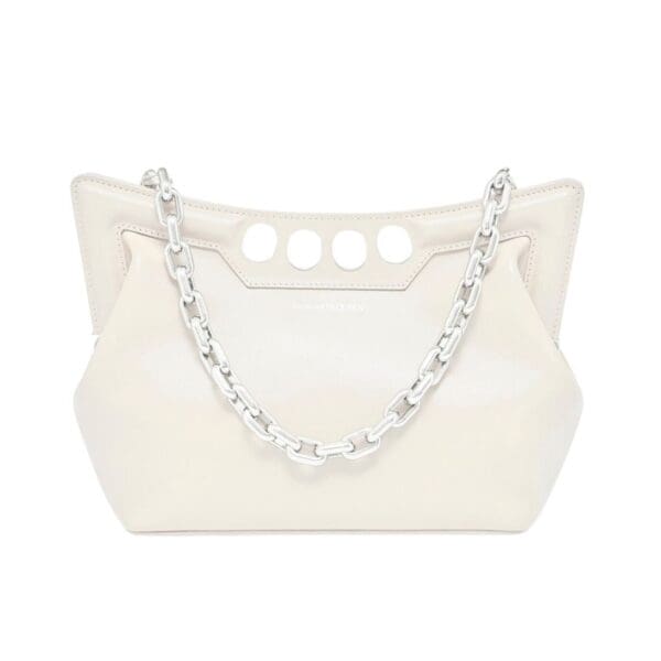 ALEXANDER MCQUEEN WOMENS THE PEAK BAG SMALL IN SOFT LVORY