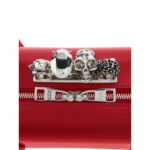 ALEXANDER MCQUEEN WOMENS THE REVERSE CLUTCH IN BLOOD RED