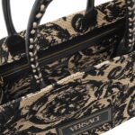 VERSACE BAROCCO ATHENA RAFFIA TOTE BAG