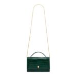 ALEXANDER MCQUEEN WOMENS TOP HANDLE SKULL BAG IN EMERALD