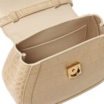 VERSACE CROC-EFFECT GRECA GODDESS MINI BAG