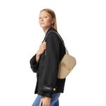 VERSACE CROC-EFFECT GRECA GODDESS SHOULDER BAG