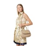VERSACE CROC-EFFECT GRECA GODDESS TOP HANDLE BAG