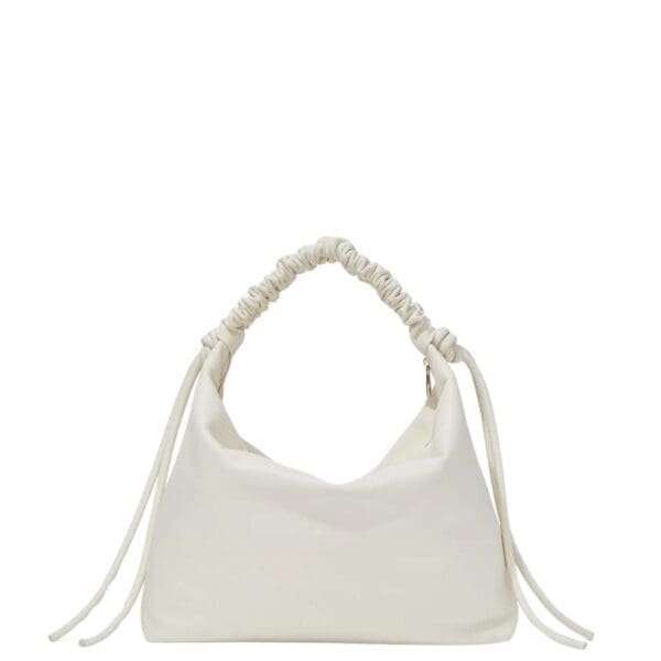 PROENZA MEDIUM DRAWSTRING SHOULDER BAG WHITE