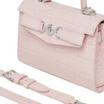 VERSACE CROC-EFFECT MEDUSA '95 SMALL HANDBAG