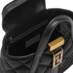 VERSACE CRYSTAL GRECA GODDESS SATIN MINI BAG