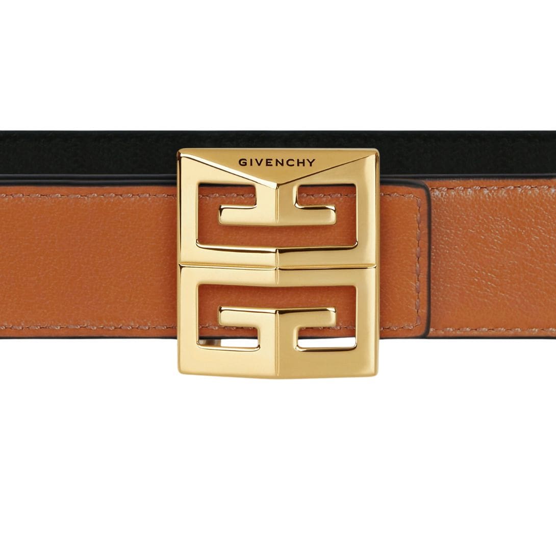 GIVENCHY REVERSIBLE BELT IN BOX LEATHER SOFT TAN