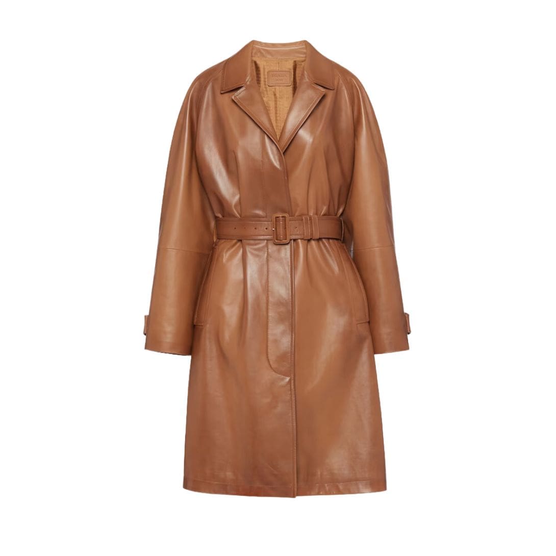 PRADA NAPPA LEATHER COAT