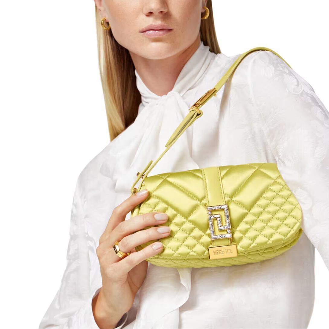 VERSACE GRECA GODDESS SATIN MINI BAG