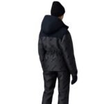 mackage nixie-jmg stretch down ski jacket with jacquard logo pattern