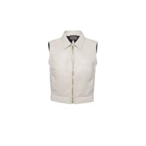 PRADA STRETCH NAPPA LEATHER VEST