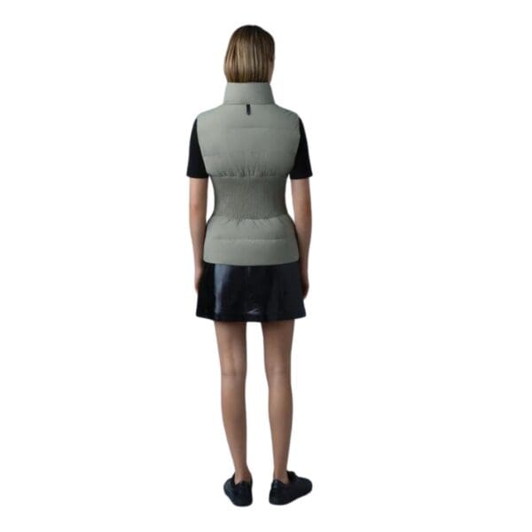 MACKAGE GISELA STRETCH LIGHT DOWN VEST WITH STAND COLLAR
