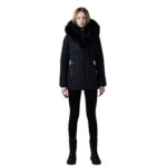 MACKAGE ADALI DOWN COAT WITH BLUE FOX FUR SIGNATURE MACKAGE COLLAR