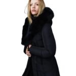MACKAGE KAY DOWN COAT WITH BLUE FOX FUR SIGNATURE MACKAGE COLLAR
