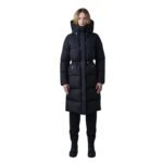 MACKAGE ISHANI FOIL SHIELD LONG DOWN COAT WITH HOOD