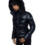 MACKAGE MADALYN LUSTROUS LIGHT DOWN JACKETWITH SHEARLING