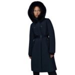 MACKAGE KAILYN FLARED DOWN COAT WITH BLUE FOX FUR HOOD