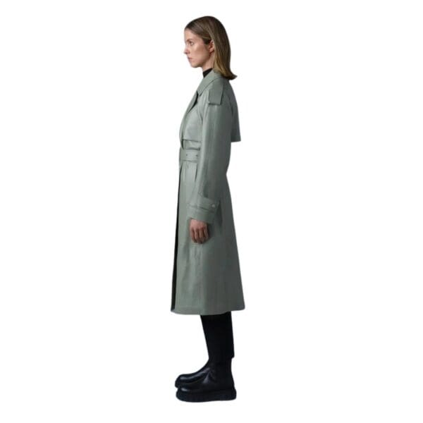MACKAGE CARMELA LEATHER TRENCH WITH BELT