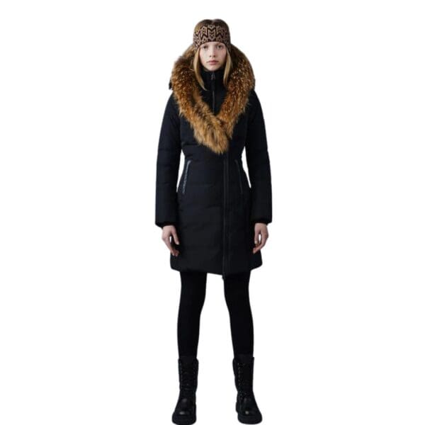 MACKAGE KAY DOWN COAT WITH NATURAL FUR SIGNATURE MACKAGE COLLAR