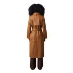 MACKAGE GAEL-Z LEATHER TRENCH COAT WITH BELT