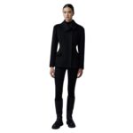MACKAGE MARCY WOOL FITTED JACKET WITH ASYMMETRICAL COLLAR