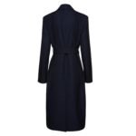 MAGDA BUTRYM WRAP COTTON COAT IN NAVY