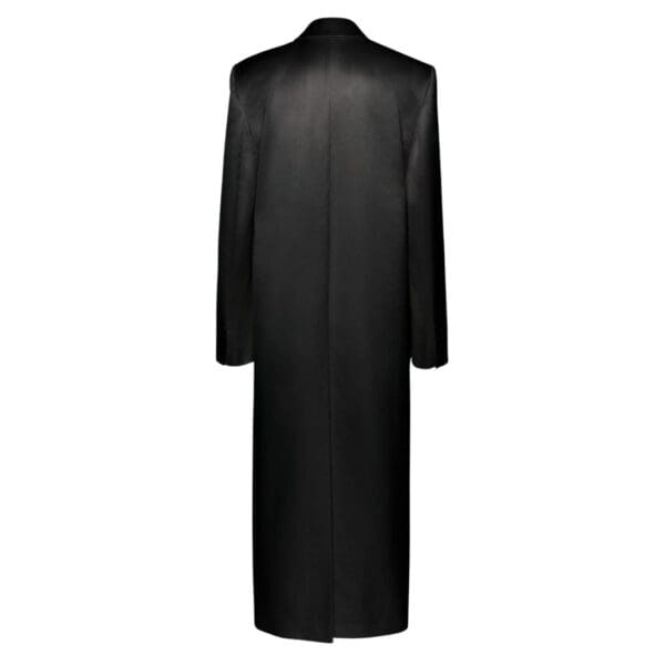 MAGDA BUTRYM CLASSIC DOUBLE BREASTED SILK COAT IN BLACK