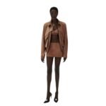 MAGDA BUTRYM VINTAGE BOMBER JACKET IN BROWN SUEDE