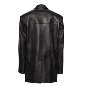 MAGDA BUTRYM LEATHER CAR JACKET IN BLACK