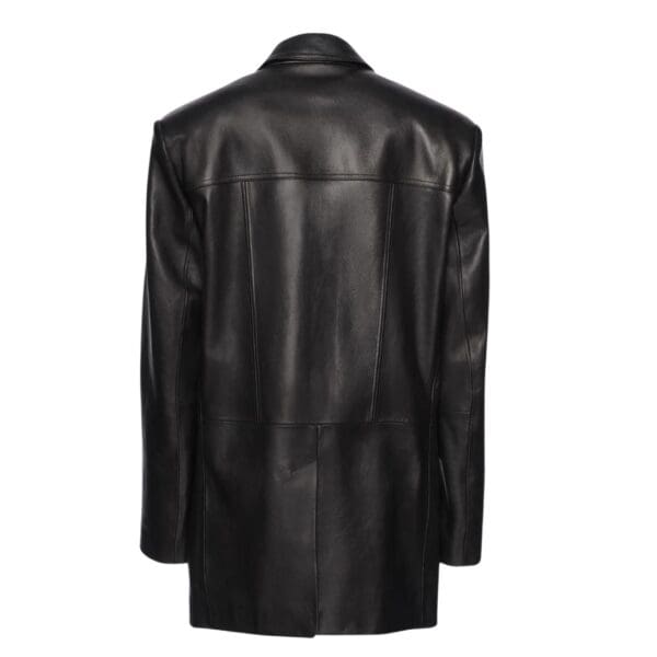 MAGDA BUTRYM LEATHER CAR JACKET IN BLACK