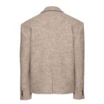 MAGDA BUTRYM SINGLE BREASTED SHORT ALPACA COAT IN BEIGE