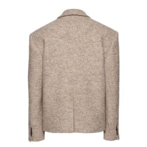 MAGDA BUTRYM SINGLE BREASTED SHORT ALPACA COAT IN BEIGE