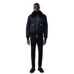MACKAGE FRANCIS DOWN BOMBER JACKET WITH SHEARLING COLLAR 