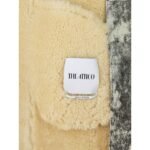 THE ATTICO MILK AND DARK GREY LONG COAT