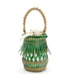 LOEWE FRINGES BUCKET BAG IN CALFSKIN